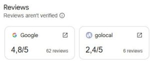 reviews screenshot